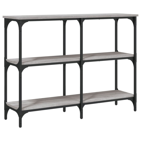 Mesa consola madera de ingeniería gris Sonoma 100x29x75 cm M 2