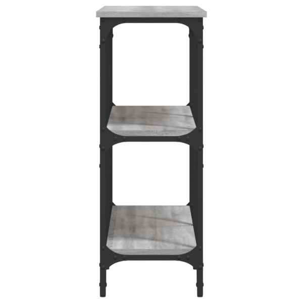 Mesa consola madera de ingeniería gris Sonoma 100x29x75 cm M 5