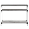 Mesa consola madera de ingeniería gris Sonoma 100x29x75 cm 4
