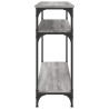 Mesa consola madera de ingeniería gris Sonoma 100x29x75 cm 5