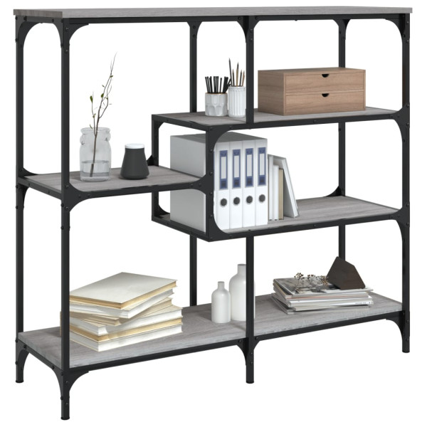 Mesa consola madera contrachapada gris Sonoma 103x32x95 cm M 3