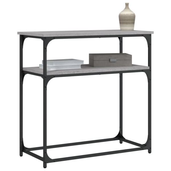 Mesa consola madera de ingeniería gris Sonoma 75x35.5x75 cm M 3