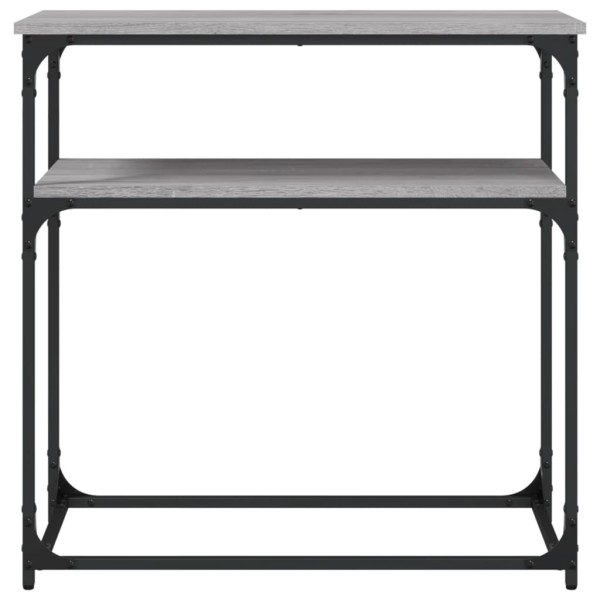Mesa consola madera de ingeniería gris Sonoma 75x35.5x75 cm M 4