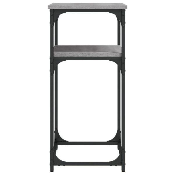 Mesa consola madera de ingeniería gris Sonoma 75x35.5x75 cm M 5