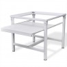 Soporte pedestal para lavadora con estante extraíble blanco 1