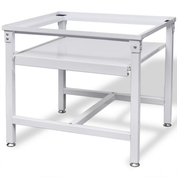 Suporte máquina lavar c/ prateleira extraível branco M 3