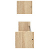 Estantes de pared con barras 2 uds roble Sonoma 80x16x14 cm 5