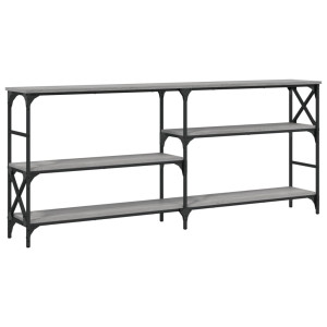 Mesa consola madera de ingeniería gris Sonoma 180x29x76.5 cm H
