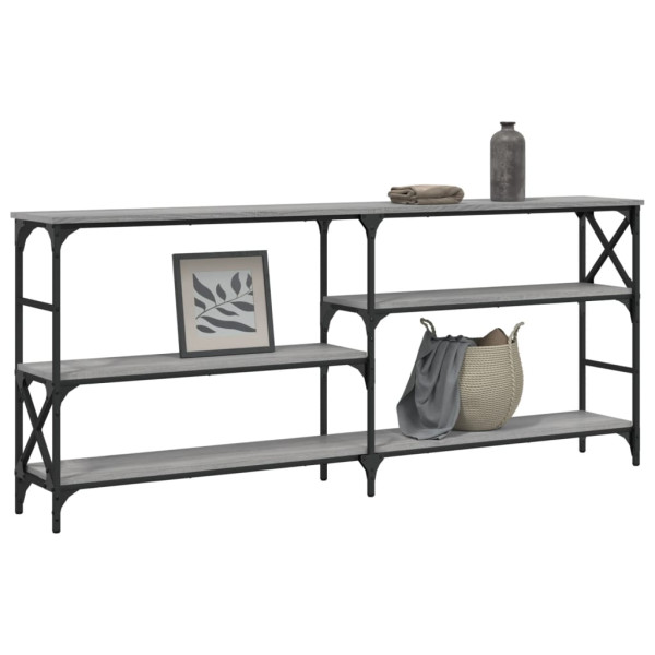 Mesa consola madera de ingeniería gris Sonoma 180x29x76.5 cm M 3