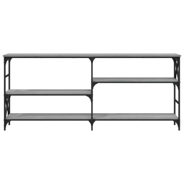 Mesa consola madera de ingeniería gris Sonoma 180x29x76.5 cm M 4