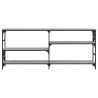 Mesa consola madera de ingeniería gris Sonoma 180x29x76.5 cm 4