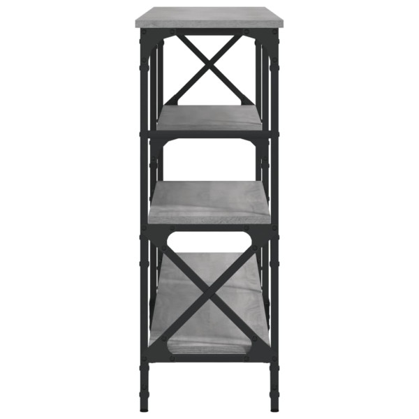 Mesa consola 180x29x76.5 cm derivados madeira cinzento sonoma M 5