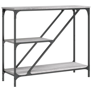 Mesa consola madera de ingeniería gris Sonoma 88.5x30x75 cm H