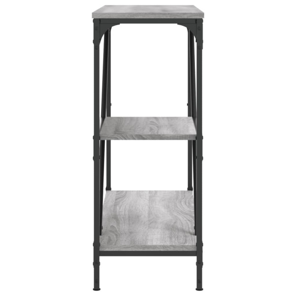 Mesa consola madera de ingeniería gris Sonoma 88.5x30x75 cm M 5
