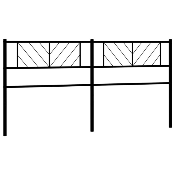Cabeceira de cama 193 cm metal preto M 2