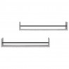Prateleiras de parede c/ barras 2 pcs 80x16x14 cm cinza sonoma 4
