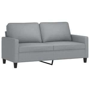 Sofá de 2 plazas de tela gris claro 140 cm H