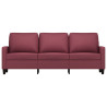 Sofá de 3 lugares tecido 180 cm vermelho tinto 3