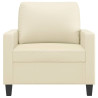 Sillón cuero sintético crema 60 cm 3