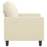 Sillón cuero sintético crema 60 cm 4