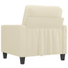 Sillón cuero sintético crema 60 cm 5