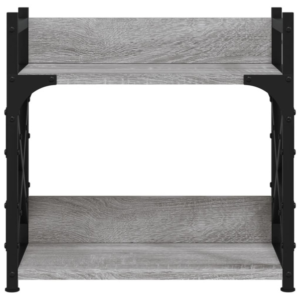 Soporte de impresora 2 niveles gris Sonoma 40x20x40 cm M 4