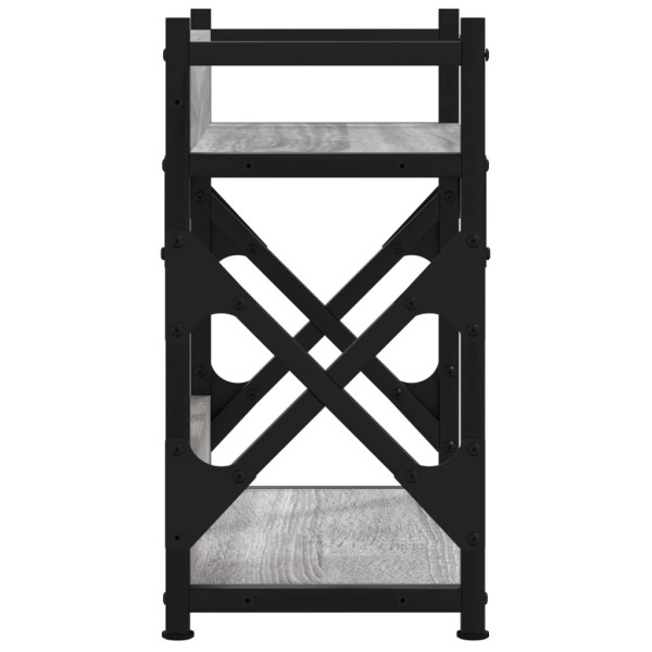 Soporte de impresora 2 niveles gris Sonoma 40x20x40 cm M 5