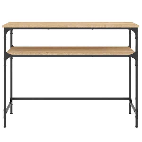 Mesa consola madera de ingeniería roble Sonoma 100x35.5x75 cm M 4