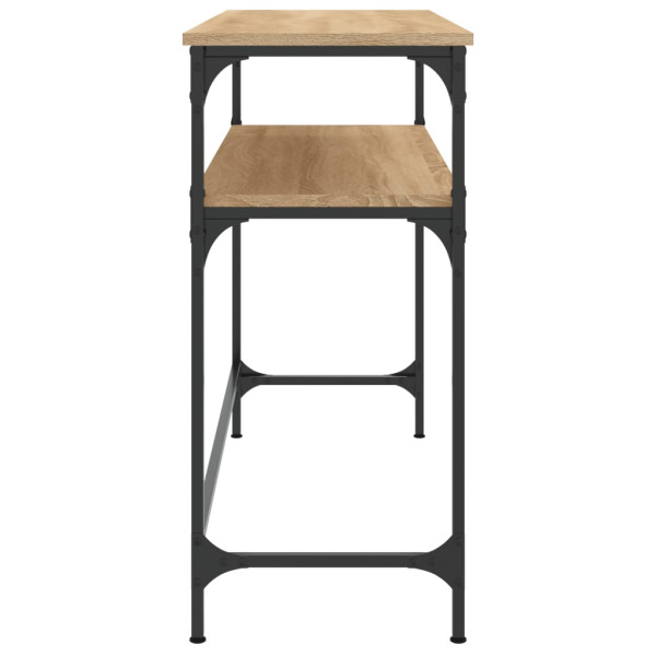 Mesa consola madera de ingeniería roble Sonoma 100x35.5x75 cm M 5