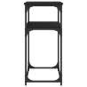 Mesa consola madera de ingeniería negra 100x35.5x75 cm 5