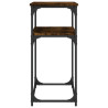 Mesa consola madera de ingeniería roble ahumado 100x35.5x75 cm 5