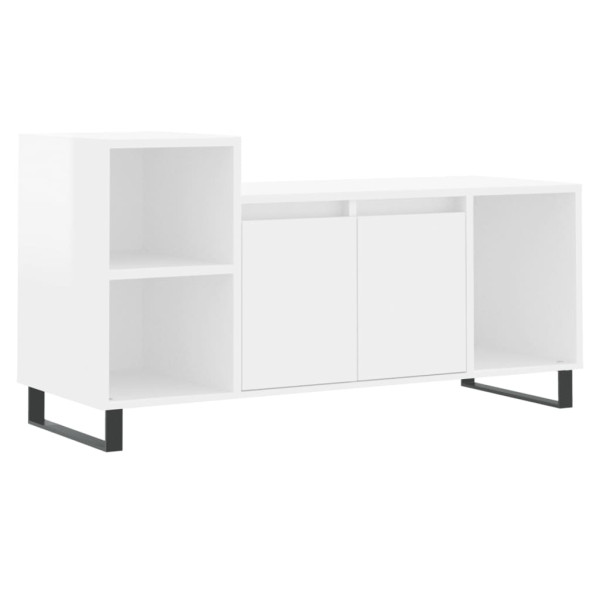 Móvel para TV 100x35x55 cm derivados madeira branco brilhante M 2