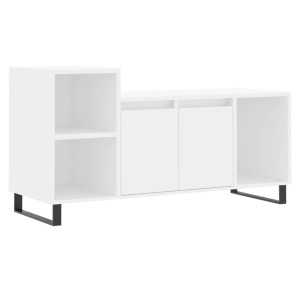 Mueble para TV madera contrachapada blanco 100x35x55 cm H