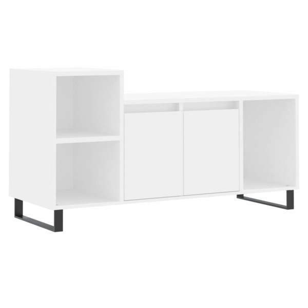 Mueble para TV madera contrachapada blanco 100x35x55 cm M 2