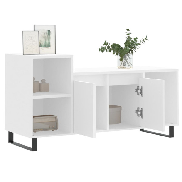 Mueble para TV madera contrachapada blanco 100x35x55 cm M 4