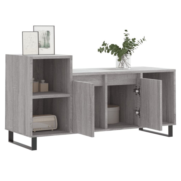 Mueble de TV madera contrachapada gris Sonoma 100x35x55 cm M 4
