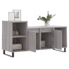 Mueble de TV madera contrachapada gris Sonoma 100x35x55 cm 4