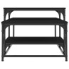 Mesa de centro madera de ingeniería negro 102x60x45 cm 5