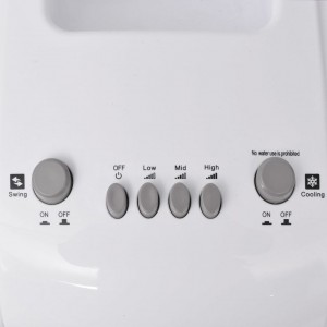 Climatizador de ar portátil 80 W 4 L 25x26x56 cm H