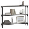 Mesa consola madera de ingeniería gris Sonoma 100x22.5x75 cm 3