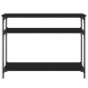 Mesa consola 100x29x75 cm derivados de madeira preto 4