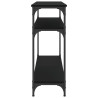 Mesa consola 100x29x75 cm derivados de madeira preto 5