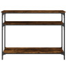 Mesa consola 100x29x75 cm derivados de madeira carvalho fumado 4