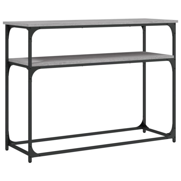 Mesa consola madera de ingeniería gris Sonoma 100x35.5x75 cm M 2