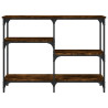 Mesa consola 102x29x75 cm derivados de madeira carvalho fumado 4