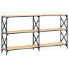 Mesa consola madeira de engenharia de carvalho Sonoma 156x28x80.5 cm 2