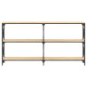 Mesa consola madera de ingeniería roble Sonoma 156x28x80.5 cm 4