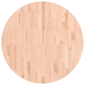 Tablero redondo de madera maciza de haya Ø80x4 cm H