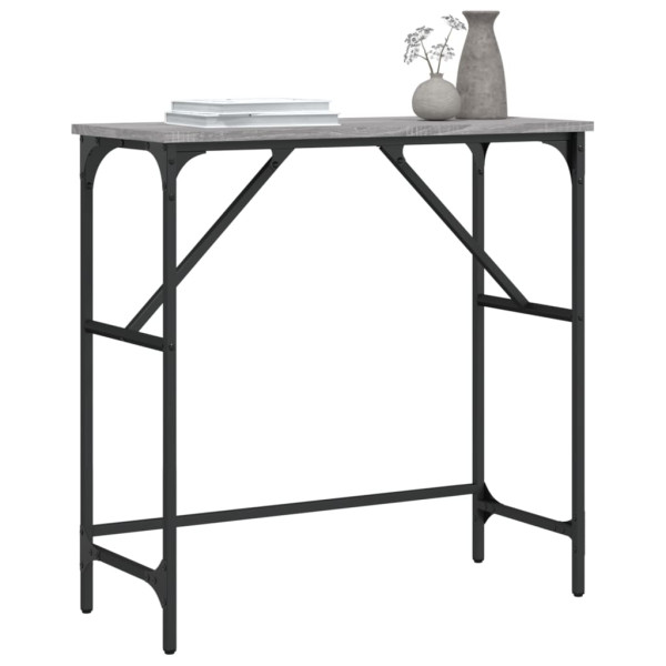 Mesa consola madeira de engenharia cinza Sonoma 75x32x75 cm M 3
