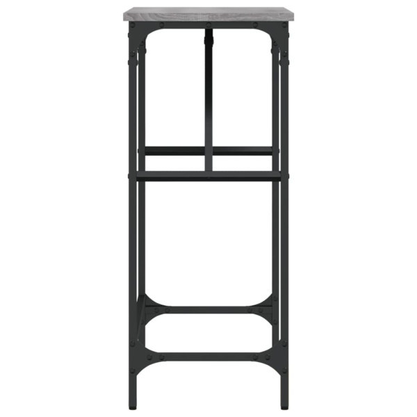 Mesa consola madera de ingeniería gris Sonoma 75x32x75 cm M 5